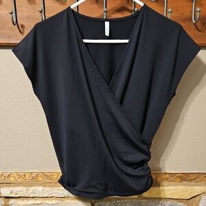 HALARA Black Wrap Top Size Small